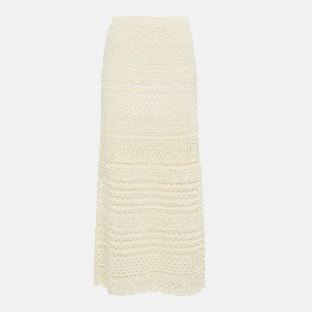 Jonathan SIMKHAI Alita Macramé Maxi Skirt Size S